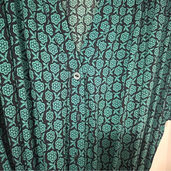Anthropologie Maeve Blue Teal Patterned Jumpsuit Size Small Women’s - Picture 6 of 13